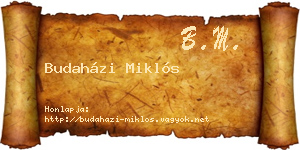 Budaházi Miklós névjegykártya