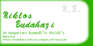 miklos budahazi business card